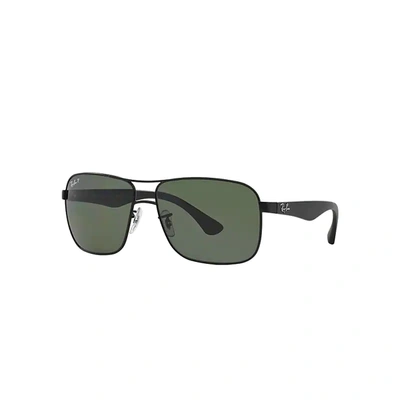 Ray Ban Rb3516 Sunglasses Black Frame Green Lenses Polarized 59-15