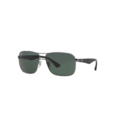 Ray Ban Rb3516 Sunglasses Black Frame Green Lenses 59-15 In Schwarz