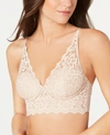 Maidenform Pure Comfort Lace & Mesh Longline Wireless Bralette Dm1188 In Paris Nude (nude 5)