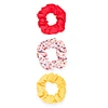 Aulala Paris Surprise Bag Of 3 Hair Scrunchies - 1 Patterned & 2 Solid Colored
