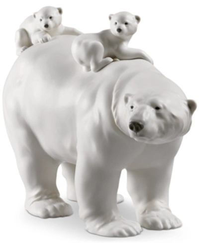 Lladrò Mummy Bear And Babies Figurine In Multi
