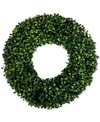 Trademark Global Pure Garden Faux Boxwood 16.5" Round Wreath In Green