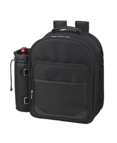 PICNIC AT ASCOT DELUXE 4 PERSON PICNIC BACKPACK COOLER WITH INSULATED WINE POUCH