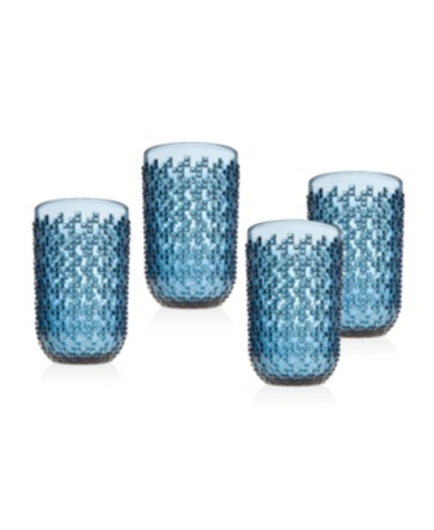 Godinger Alba Blue Set Of 4 Glasses