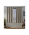 EXCLUSIVE HOME SATEEN TWILL WOVEN BLACKOUT GROMMET TOP CURTAIN PANEL PAIR, 52" X 63"