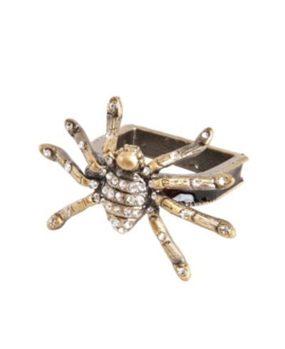 Saro Lifestyle Spider Napkin Ring, Set Of 4 In Gold
