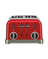 Cuisinart Cpt-180 Toaster, 4-slice Classic Brushed Chrome In Red