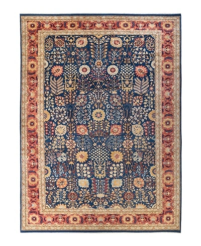 Adorn Hand Woven Rugs Eclectic M1604 12'1" X 17'4" Area Rug In Navy