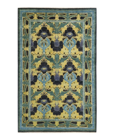 Adorn Hand Woven Rugs Arts Crafts M1686 6'1" X 9'3" Area Rug In Black