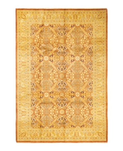 Adorn Hand Woven Rugs Mogul M1406 6'3" X 9'2" Area Rug In Caramel