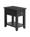 Picket House Furnishings Kahlil 1-drawer Chairside Table With Usb In Dark Brown