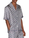 Dior Oblique Pixel Hawaiian Shirt In Grey