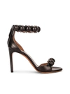 ALAÏA LEATHER "BOMBE" SANDALS