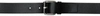032c Black Double Buckle Leather Belt In Black