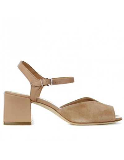Gianmarco Sorelli Sandal With Ankle Strap In Brown