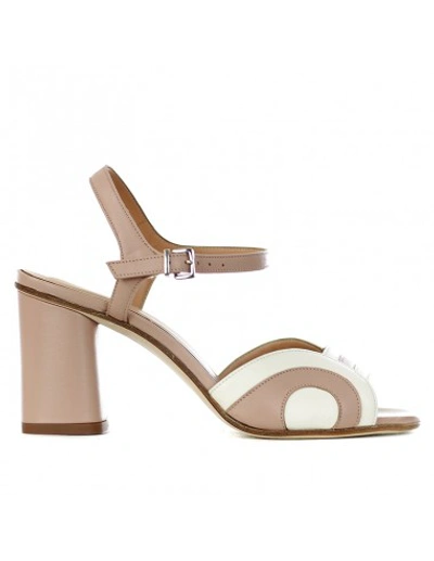 Gianmarco Sorelli Sandal With Ankle Strap In Bicolor