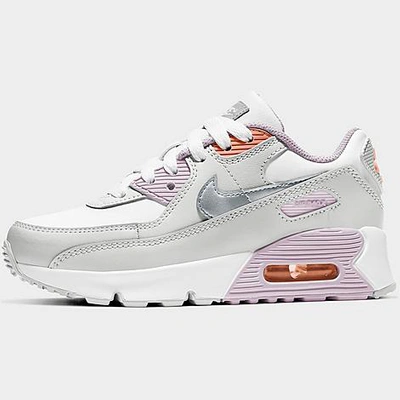 Nike Girls' Little Kids' Air Max 90 Casual Shoes In White