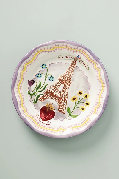 Nathalie Lete Charmante Dinner Plate By  In Purple Size Dinner In Purple