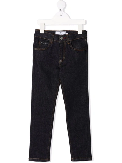 Philipp Plein Mid-rise Straight-leg Jeans In 蓝色