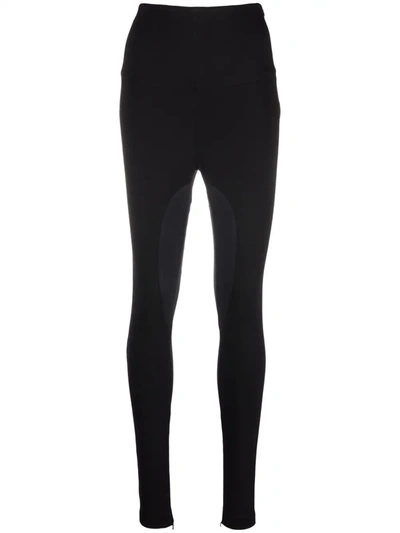 Philipp Plein Two-tone High-waisted Leggings In Black