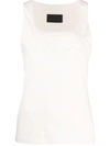 Philipp Plein Logo-embroidered Vest Top In 中性色