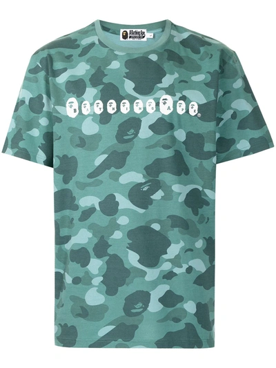 A Bathing Ape Camouflage-print T-shirt In 蓝色