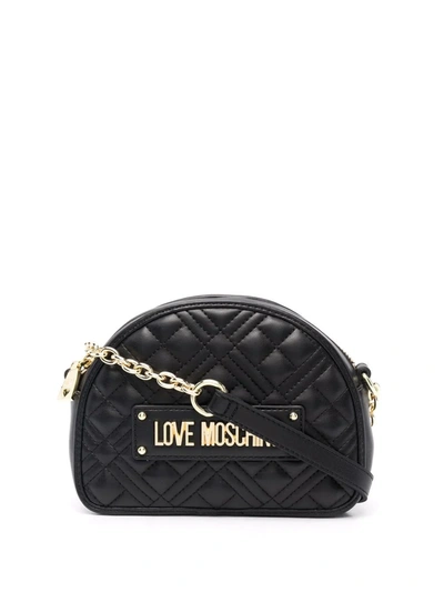 Love Moschino Quilted Crossbody Bag In 黑色