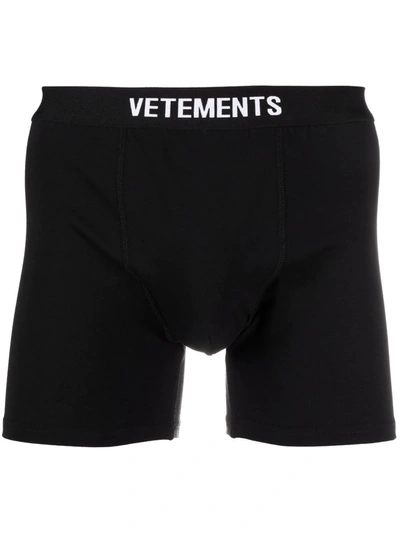 Vetements Logo-tape Boxers In Black