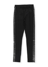 Balmain Teen Side Stripe Track Pants In Nero/argento