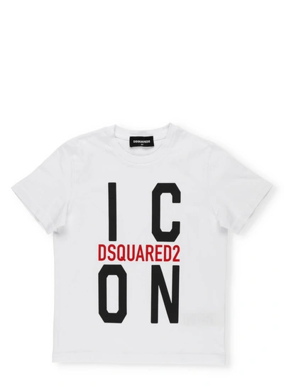 Dsquared2 Kids' Icon T-shirt In White