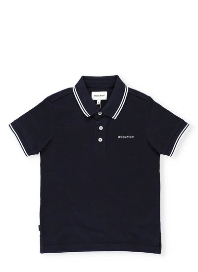 Woolrich Kids Polo Shirt B's Monterey For Boys In Blue