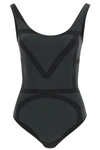 Totême Monogram Printed Recycled Swimsuit In Black Monogram (black)