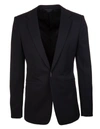 Givenchy Logo-plaque Wool-blend Rep Jacket In Black