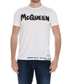 Alexander Mcqueen Graffiti Short Sleeve T-shirt In White