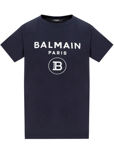 Balmain Paris Kids T-shirt In Blue