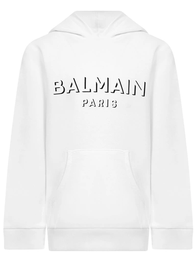 Balmain Paris Kids Sweatshirt In White