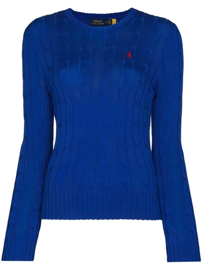 Polo Ralph Lauren Cable-knit Wool-cashmere Jumper In Royal