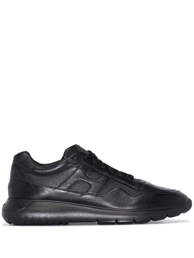 Hogan Leather Interactive Sneakers In Black
