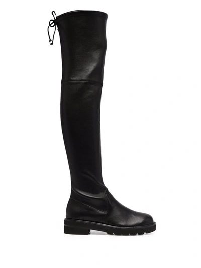 Stuart Weitzman Lowland Thigh-high 40mm Boots In Black