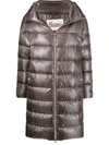 Herno Matilde Midi Down Jacket In Grau