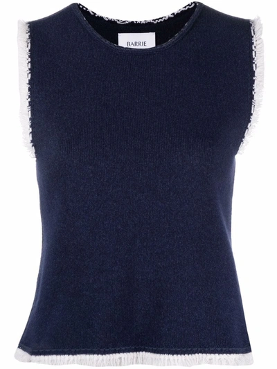 Barrie Fringe-trim Top In Blue