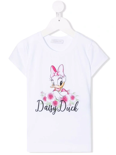 Monnalisa Kids' Daisy Duck T-shirt In White