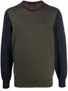 Billionaire Colour-block Merino Wool Jumper In Blue
