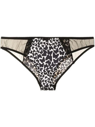 Dolce & Gabbana Butterfly-print Briefs In Black