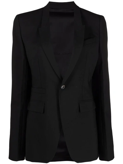 Rick Owens Extreme Soft Single-breasted Cotton-blend Blazer In Black