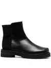 Stuart Weitzman Panelled Ankle Boots In Black