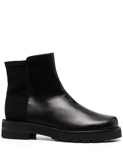 Stuart Weitzman Panelled Ankle Boots In Black