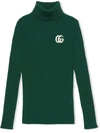 GUCCI GG LOGO-KNIT TURTLENECK JUMPER