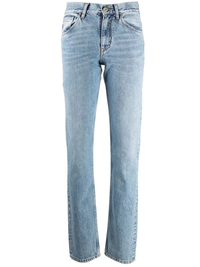Attico High-rise Straight-leg Jeans In Navy