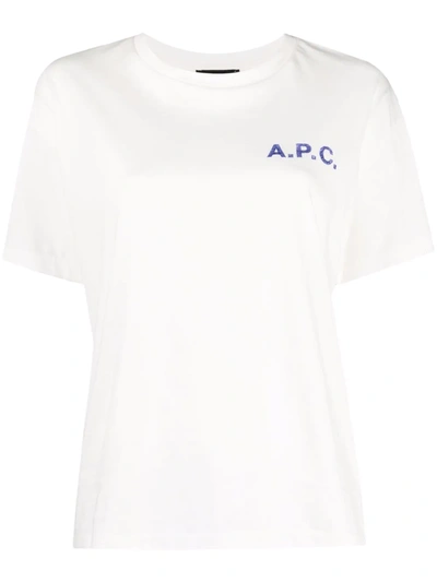 Apc Judy Logo-print Jersey T-shirt In White